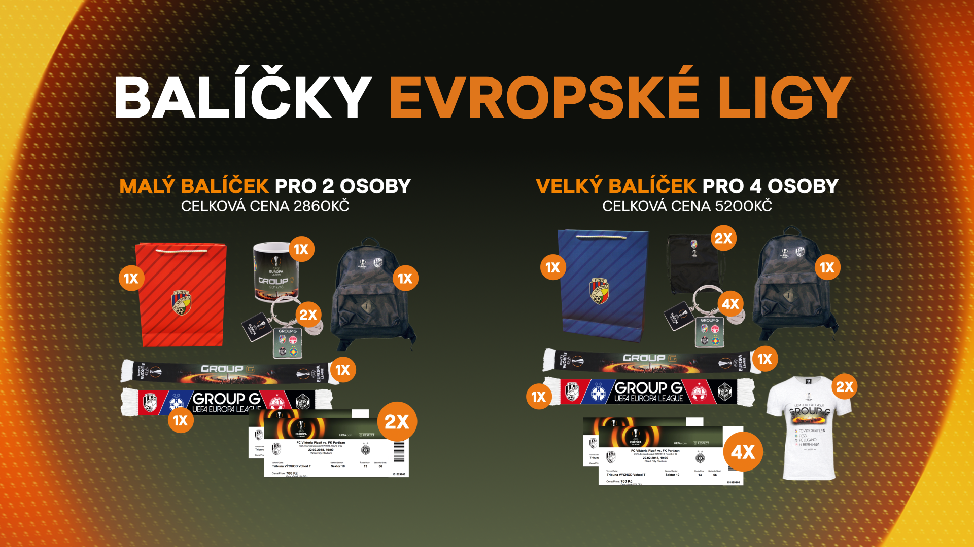 Speciální nabídka: Balíčky Evropské ligy se spoustou zajímavých předmětů