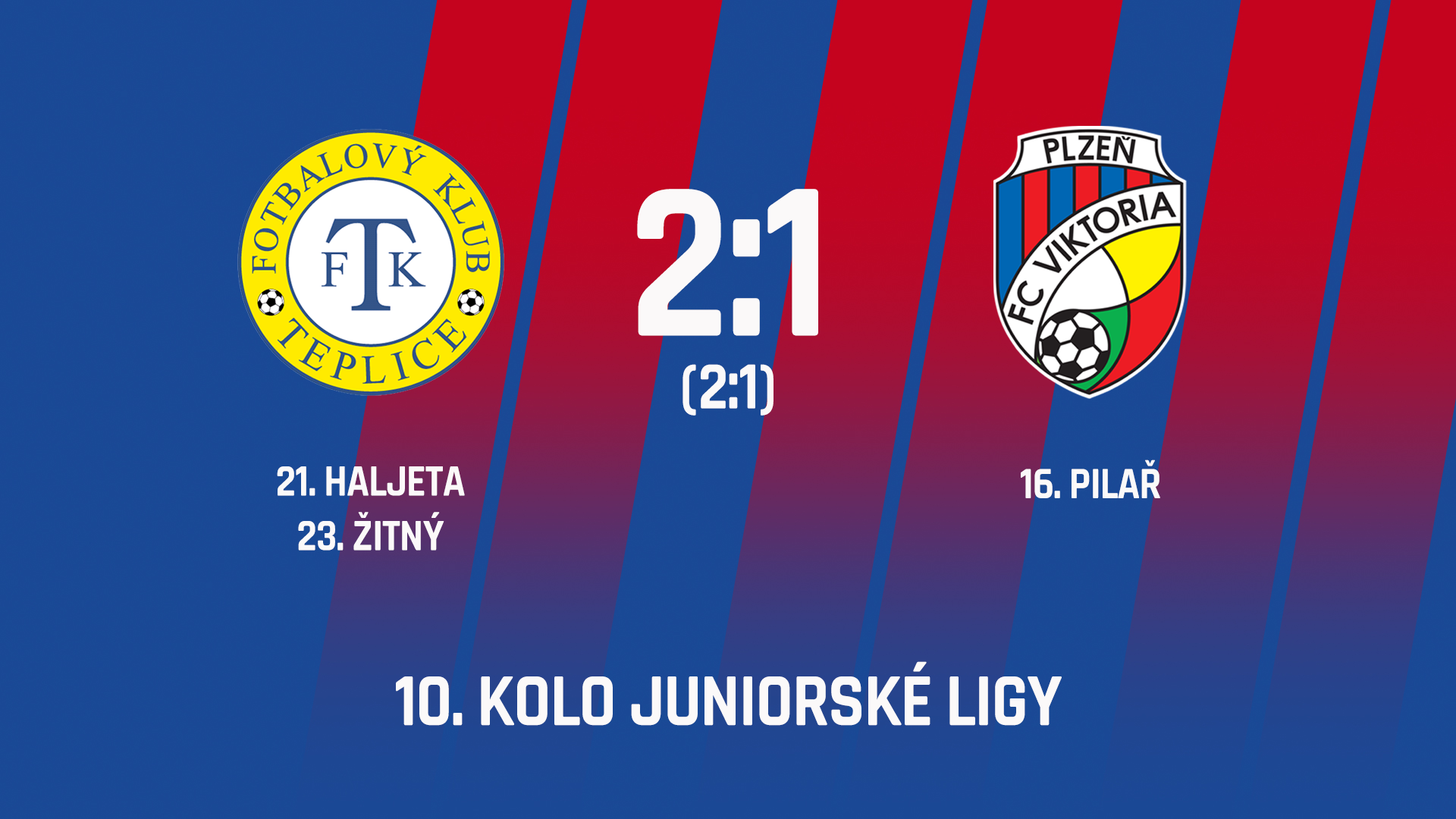 Ani gól Pilaře juniorce na hřišti vedoucích Teplic nepomohl