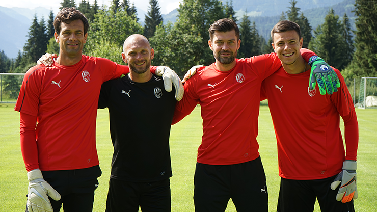 Ukázka brankářského tréninku ve Westendorfu