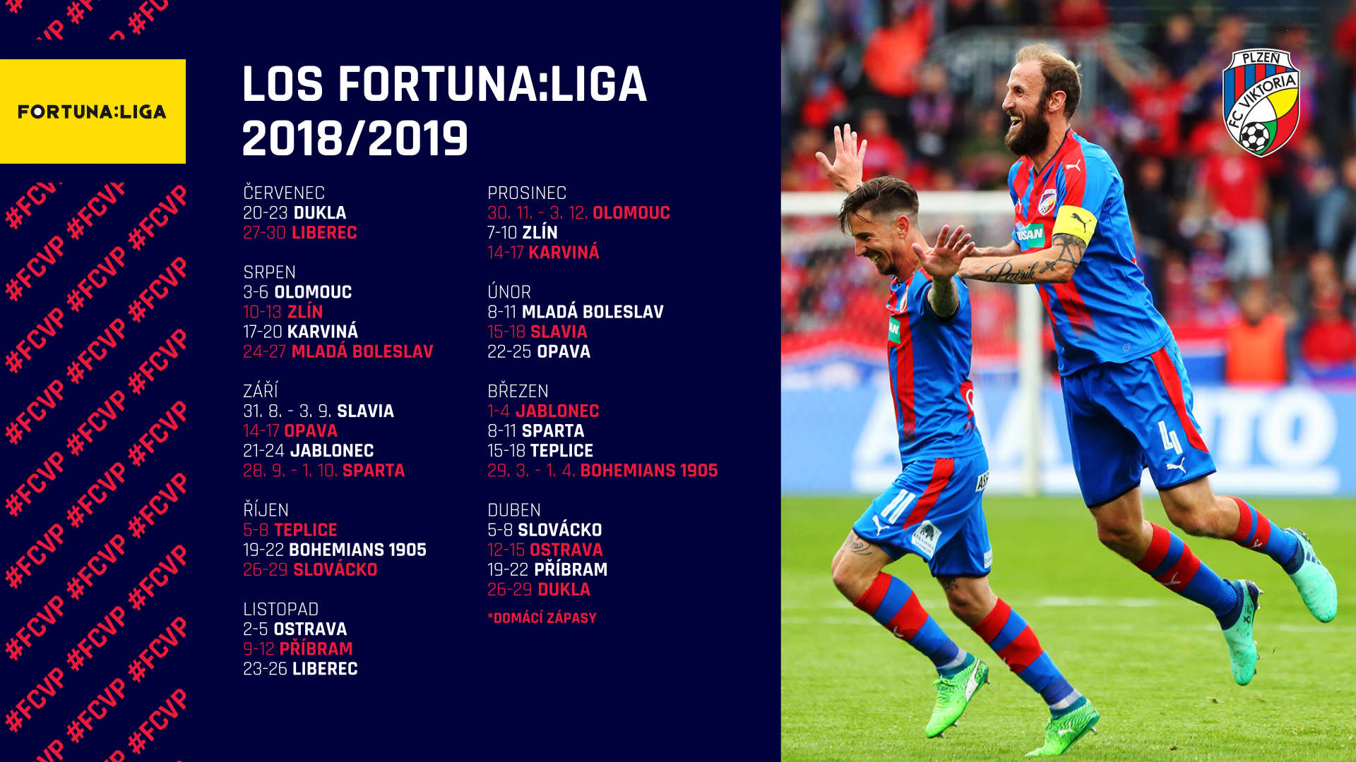 FORTUNALIGA 2018/2019 je rozlosována, Viktoria začne na Dukle FC