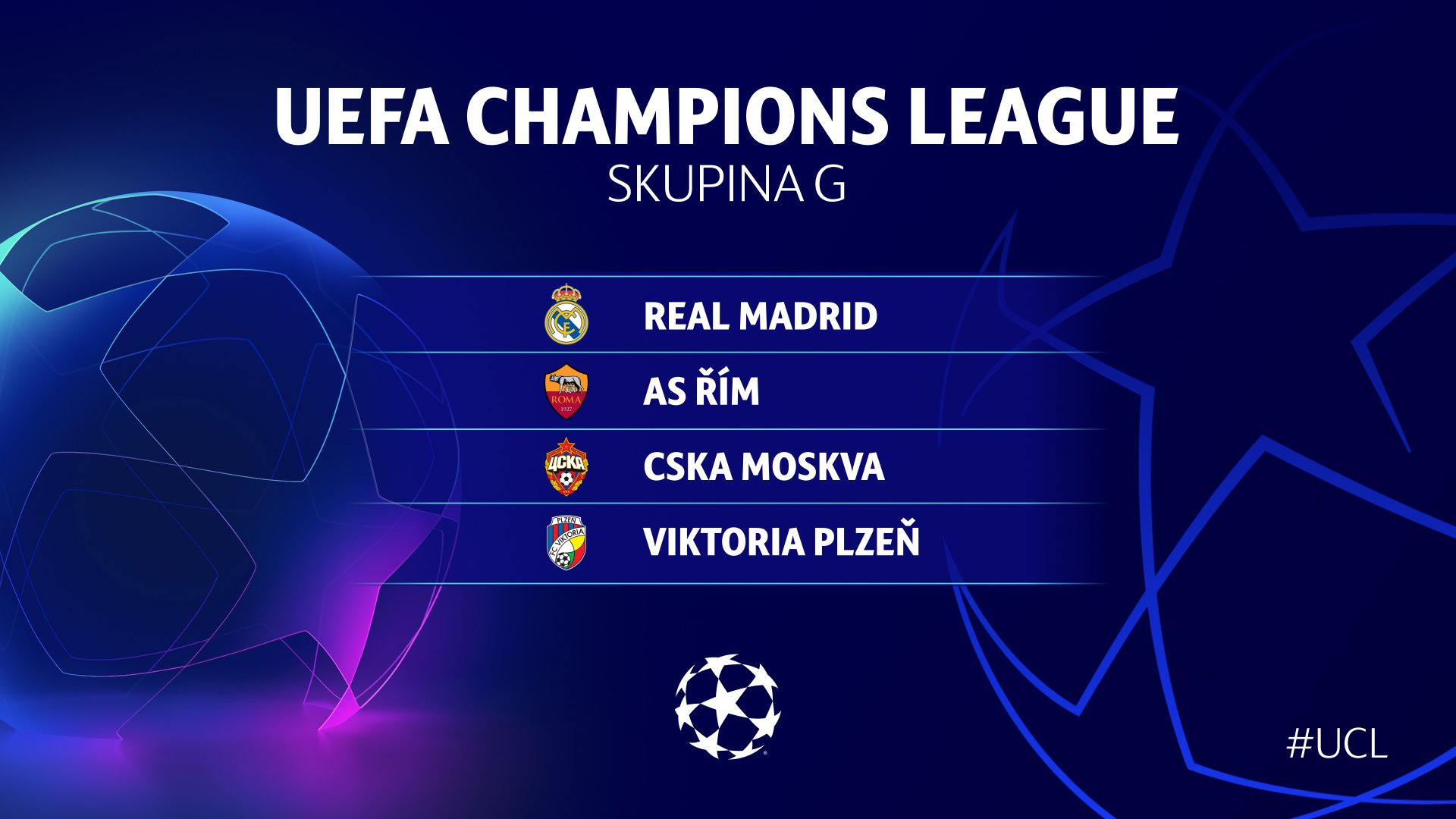 Real Madrid, AS Řím a CSKA Moskva! Plzeň zná soupeře ve skupině LM