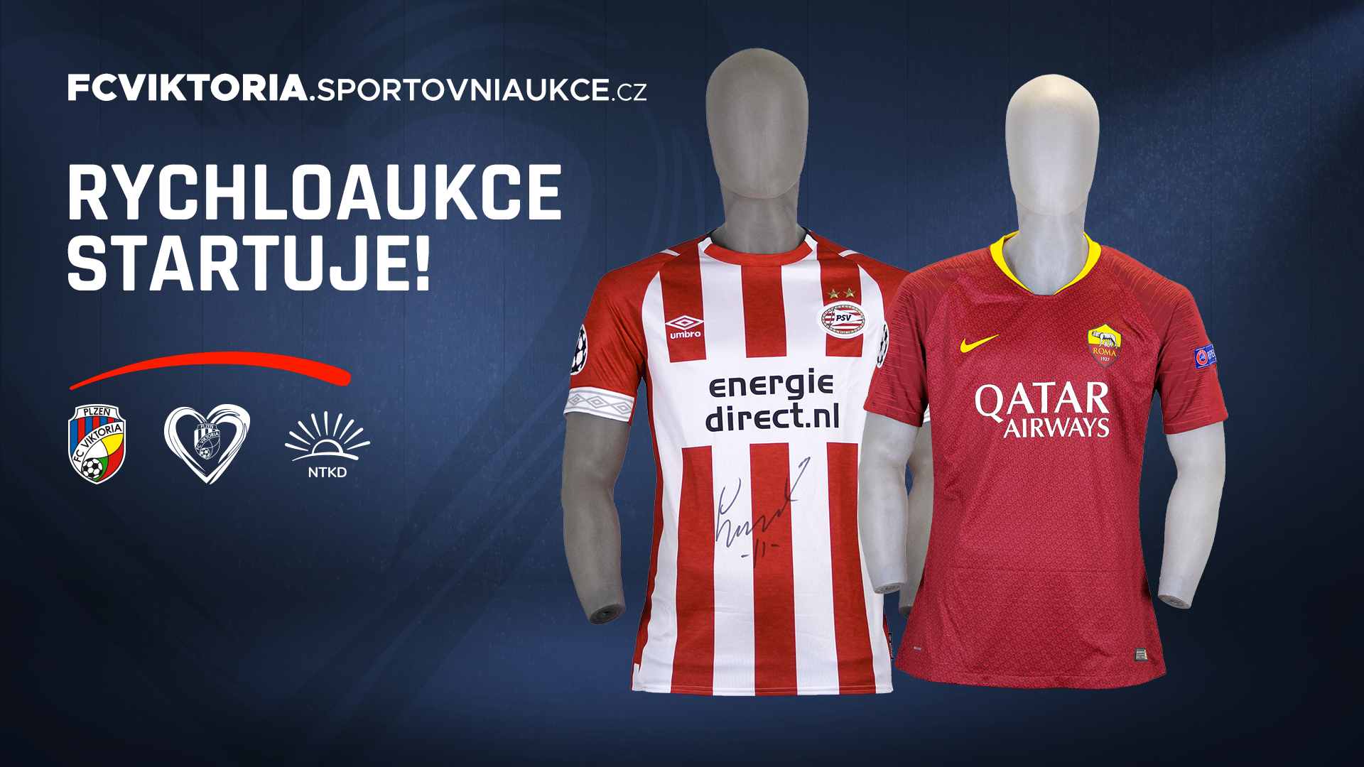 Rychloaukce je tady! Dresy Patrika Schicka a PSV pomohou NTKD