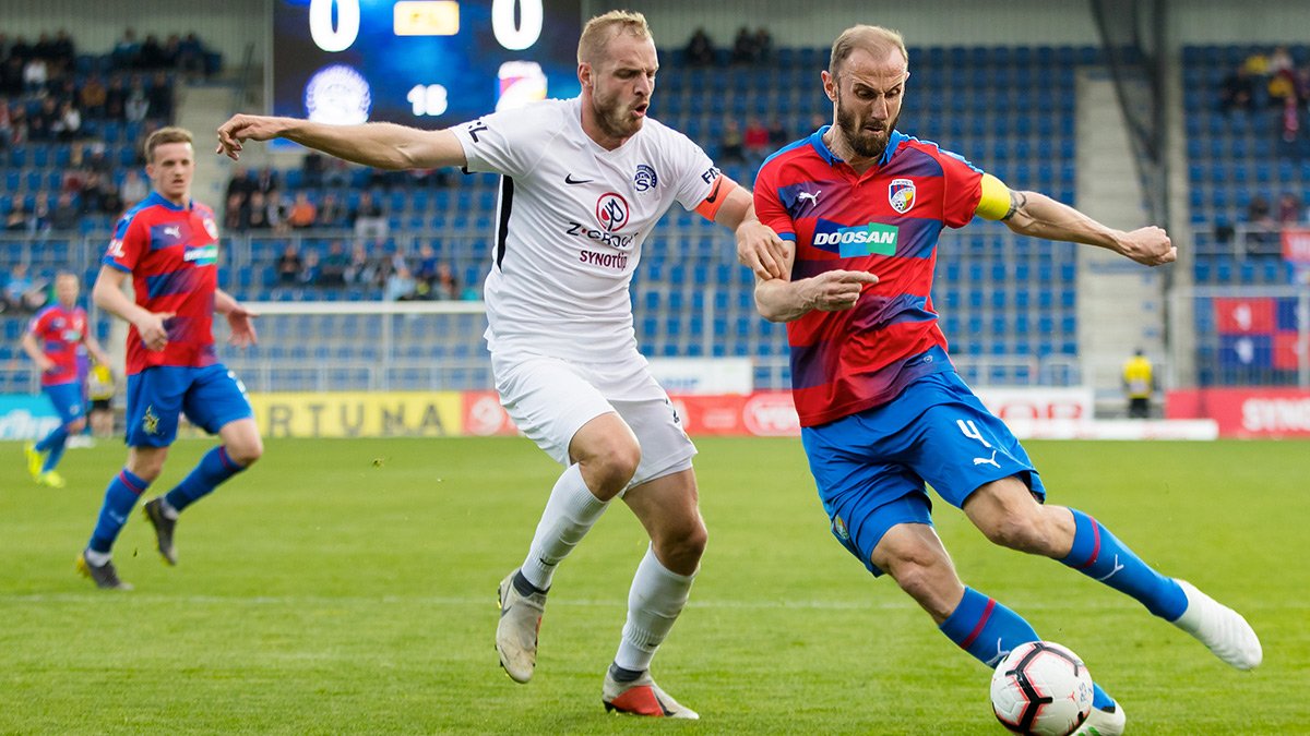 Výhru nad Slováckem vystřelil z penalty v první půli Patrik Hrošovský